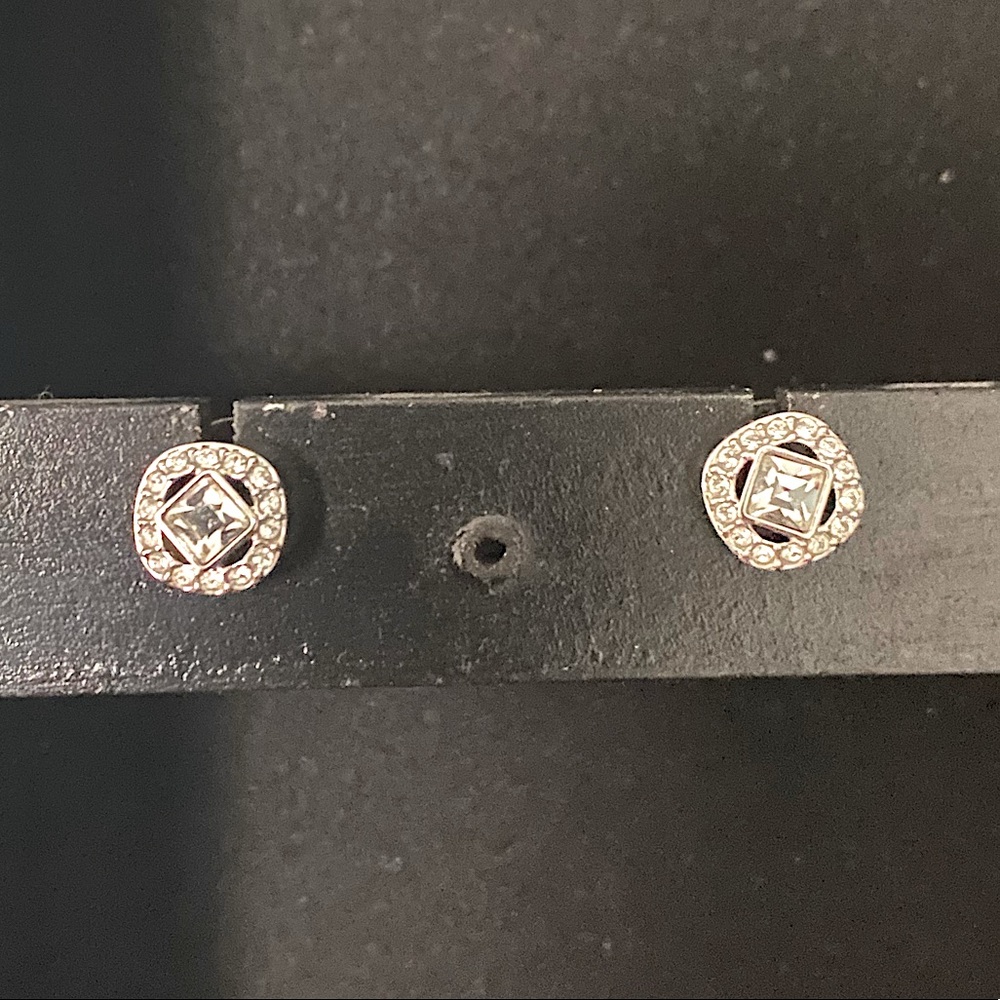 Sterling Silver Square and Diamond Shaped Earrings